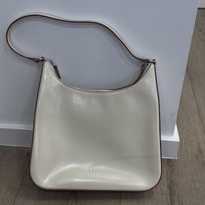 STAUD Off-White Leather Shoulder Bag